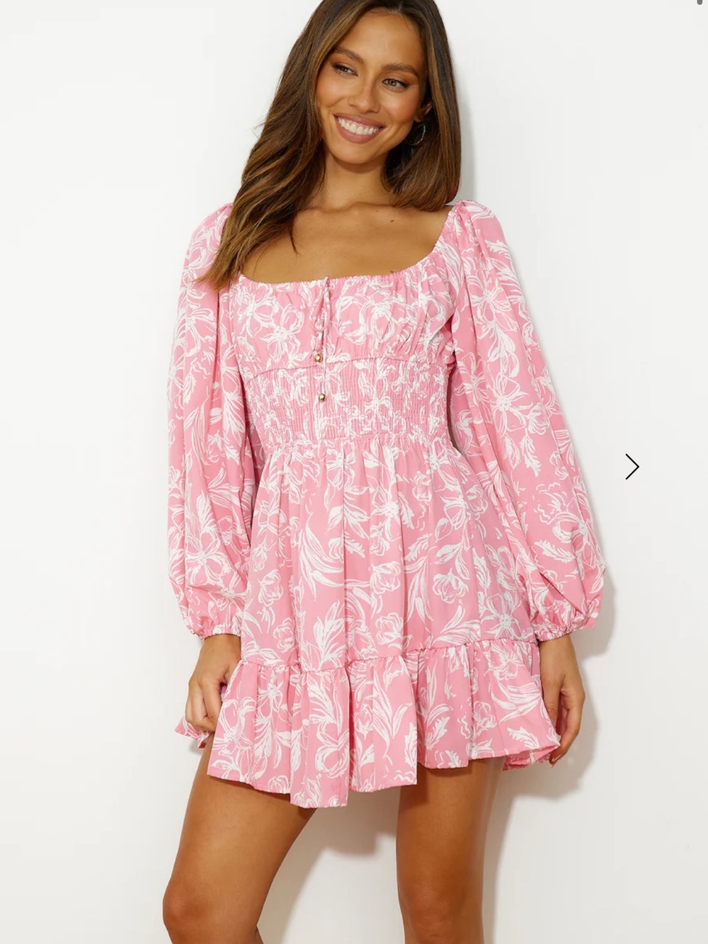 HELLO MOLLY Long Beach Walks Mini Dress Pink